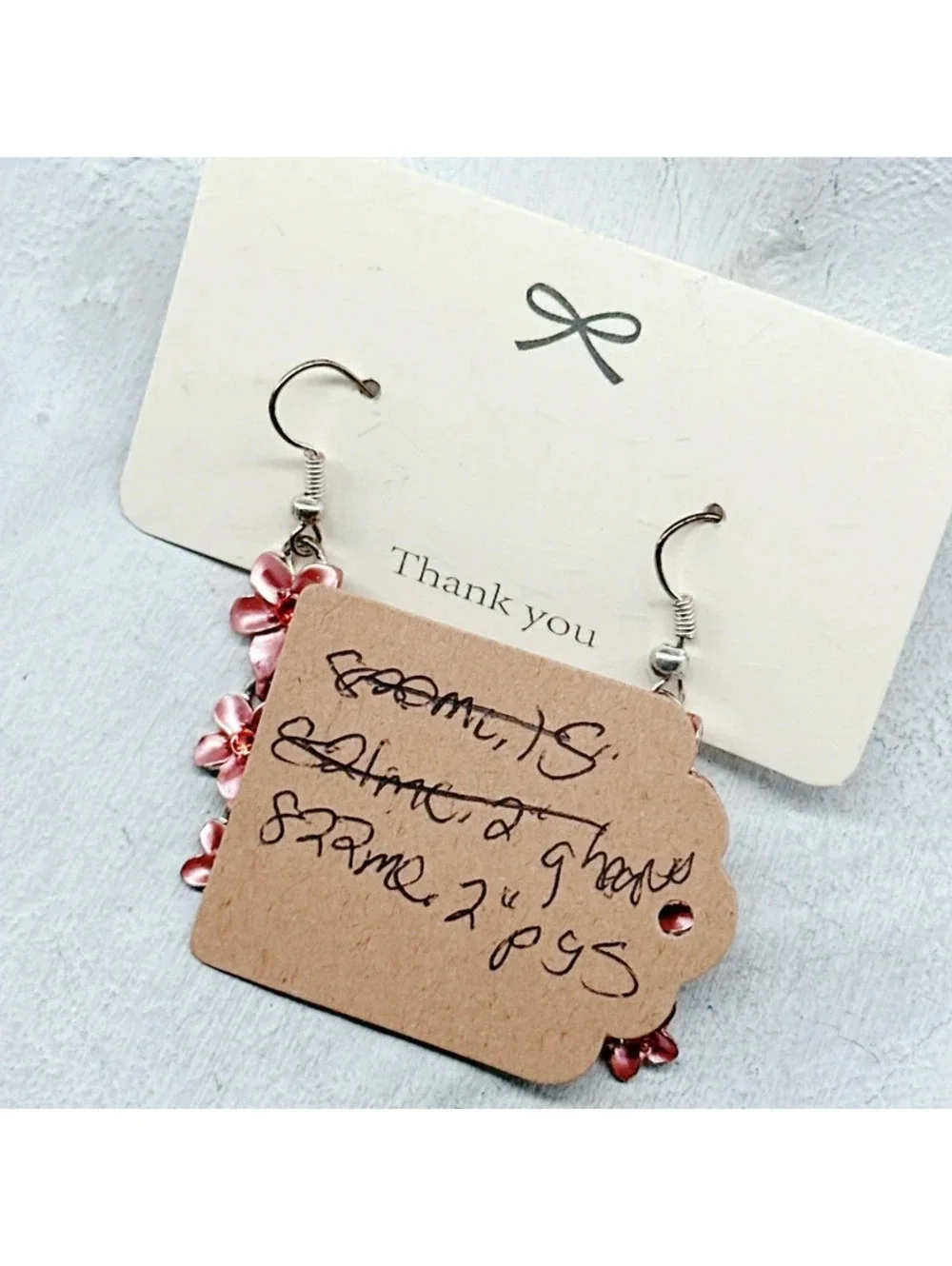 822mc. Coral Floral Earrings